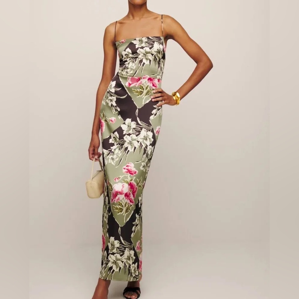 Reformation Frankie Silk Dress